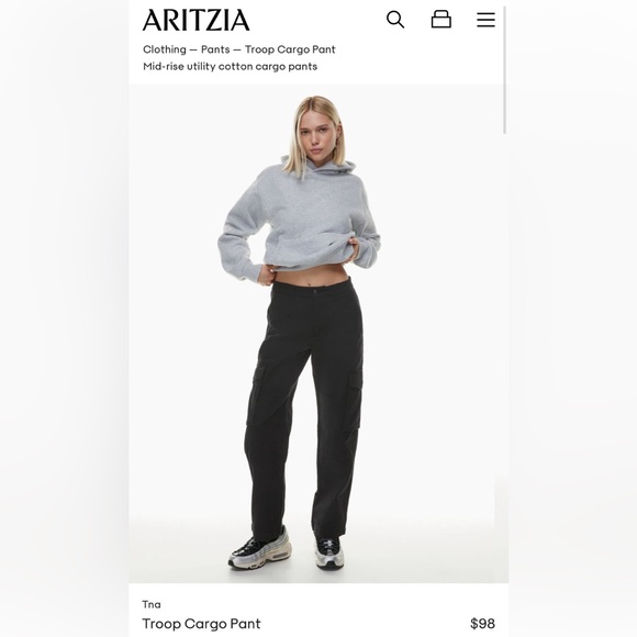 Aritzia TNA Troop Cargo Pants - Picture 1 of 10